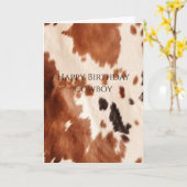 Carte Brown Cream Southwest Cowhide  (Fleur jaune)