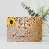 Carte Brown de Mariage Shabby Rustique (Debout devant)