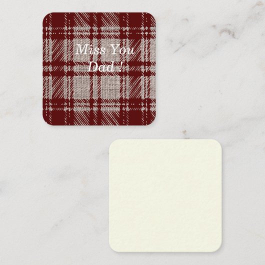 Carte Brown de note de service (Devant / Derrière)