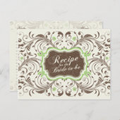 Carte Brown de recettes florales vertes pour la ma (Devant / Derrière)