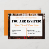 Carte Brown d'invitation de l'église (Devant / Derrière)
