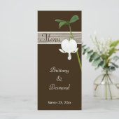 Carte Brown, Green Bleeding Heart Menu Card (Debout devant)