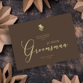 Carte Brown Junior Groomsman Chic Wedding Proposal