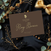 Carte Brown Ring Bearer Chic Wedding Simple Proposal