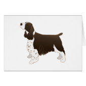 Carte Brown Springer Spaniel Basic Breed Silhouett (Devant horizontal)