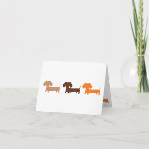 Carte Brown Tan & Orange Dachshuns Masculine Greeting