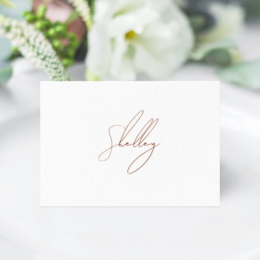 Carte Brown Terracotta Nom du client Table Card Place Ca