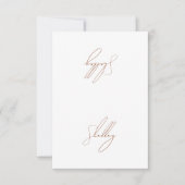 Carte Brown Terracotta Nom du client Table Card Place Ca (Devant)