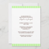 Carte Brown  verte baby shower (Dos)