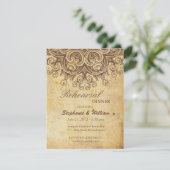 Carte Brown vintage pour le dîner (Debout devant)