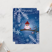 Carte Brr... Chouette rose, (Devant/Arrière en situation)