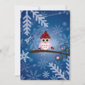 Carte Brr... Chouette rose, (Dos)