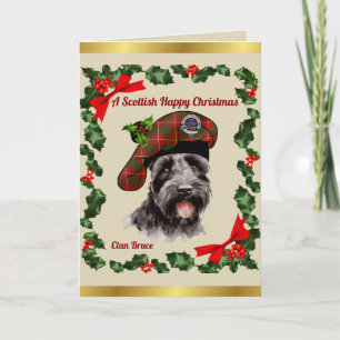 Carte Bruce Scottie Dog - Noël personnalisé