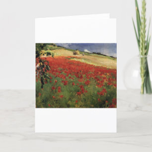 Carte BRUCE, William Blair coquelicots rouge fleurs pavo
