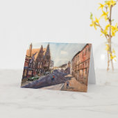 Carte Bruges après-midi Impressionniste aquarelle Painti (Fleur jaune)