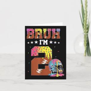 Carte Bruh 2e anniversaire garçon Football Ice Cream Dri