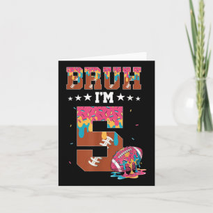 Carte Bruh 5th Birthday Boy Football Ice Cream Driam 5 Y