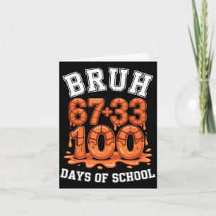 Carte Bruh 67+33 100 jours de basket-ball maths mème