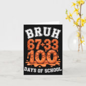 Carte Bruh 67+33 100 jours de basket-ball maths mème (Fleur jaune)