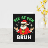 Carte Bruh 67 Christmas Santa Six Seven 6 7 Boys Christm (Fleur jaune)