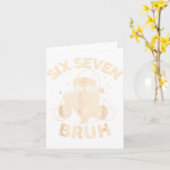 Carte Bruh 67 Christmas Santa Six Seven 6 7 Boys Christm (Fleur jaune)