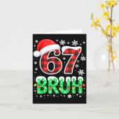 Carte Bruh 67 Christmas Six Seven 6 7 Boys Christmas Paj (Fleur jaune)