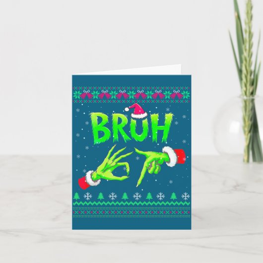 Carte Bruh 67 Christmas Ugly Sweater Six Seven Meme 6 7 (Devant)