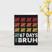 Carte Bruh 67 Meme Days Of School 67th Day Of School 67 (Fleur jaune)