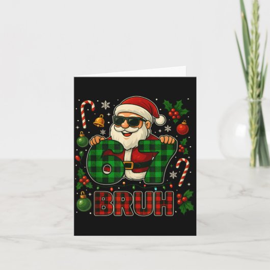 Carte Bruh 67 Meme Funny Six Seven For Kids Men Boys Chr (Devant)
