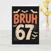Carte Bruh 67 Mème Halloween (Fleur jaune)