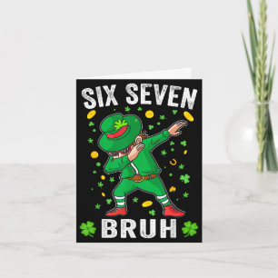 Carte Bruh 67 mème Saint-Patrick six sept enfants hommes