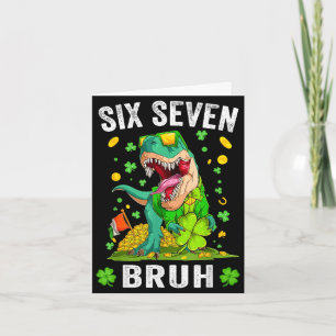 Carte Bruh 67 mème Saint-Patrick six sept enfants hommes