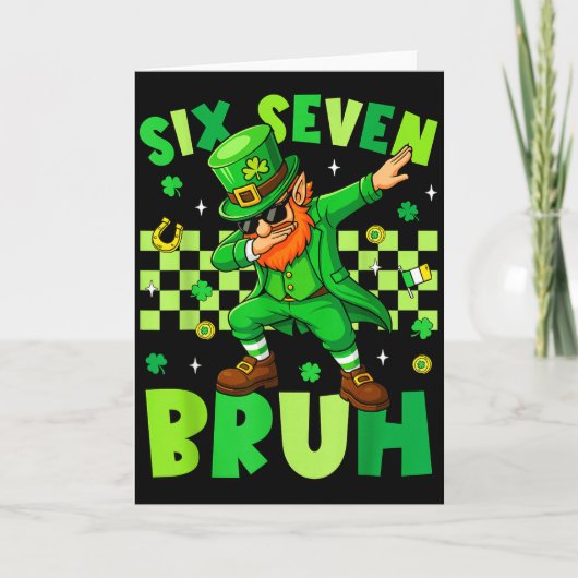 Carte Bruh 67 Saint-Patrick Leprechaun Six Seven 6 7 (Devant)