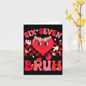 Carte Bruh 67 Saint-Valentin Mème Six Sept Cœur 6 7 Amou (Fleur jaune)