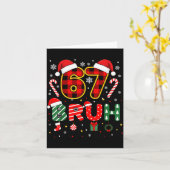 Carte Bruh 67 Six Seven 6 7 Meme Christmas Funny Boy Gir (Fleur jaune)