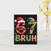 Carte Bruh 67 Six Seven 6 7 Meme Christmas Funny Boy Gir (Fleur jaune)
