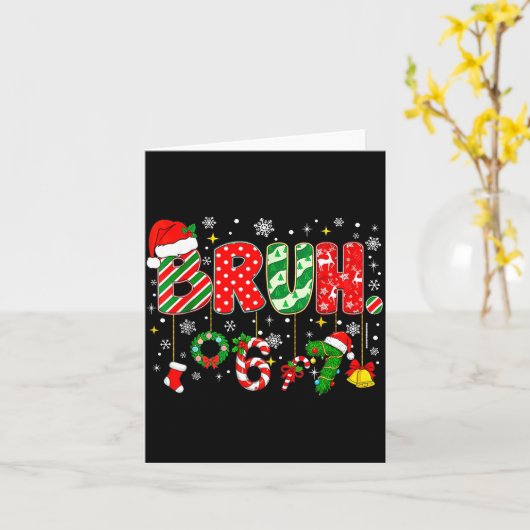 Carte Bruh 67 Six Seven 6 7 Meme Christmas Funny Boy Gir (Fleur jaune)