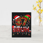 Carte Bruh 67 Six Seven 6 7 Meme Christmas Funny Boy Gir (Fleur jaune)
