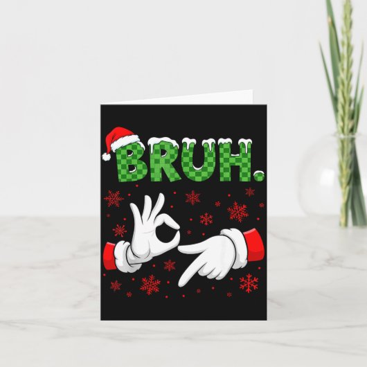 Carte Bruh 67 Six Seven 6 7 Meme Christmas Funny Gen Alp (Devant)