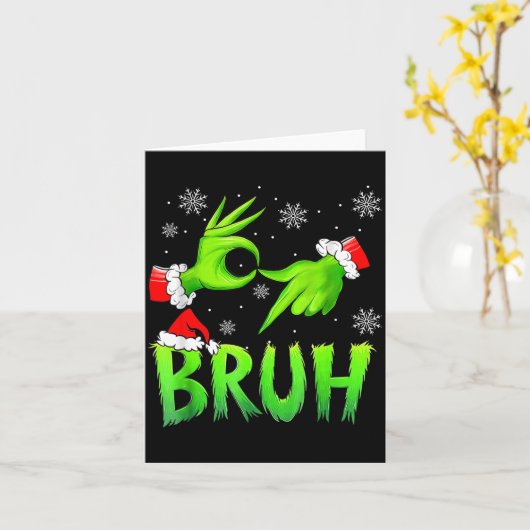 Carte Bruh 67 Six Seven 6 7 Meme Christmas Funny Gen Alp (Fleur jaune)