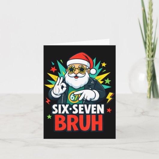 Carte Bruh 67 Six Seven 6 7 Meme Gen Alpha Christmas Gen (Devant)