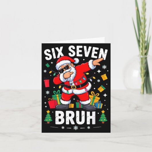 Carte Bruh 67 Six Seven Santa Dabbing Christmas (Devant)