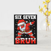 Carte Bruh 67 Six Seven Santa Dabbing Christmas Men Boys (Fleur jaune)
