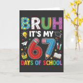 Carte Bruh 6 7 Days Funny Retro (Fleur jaune)