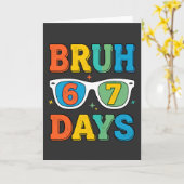 Carte Bruh 6 7 Jours Rétro Drôle (Fleur jaune)