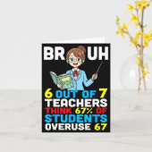 Carte Bruh 6 Out Of 7 Teachers Think 67 Percent Students (Fleur jaune)