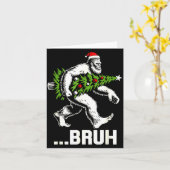 Carte Bruh Bigfoot Christmas Funny Christmas Tree Xmas S (Fleur jaune)