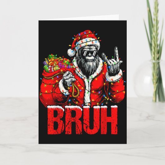 Carte Bruh Bigfoot Christmas Funny Sasquatch Xmas For Me (Devant)