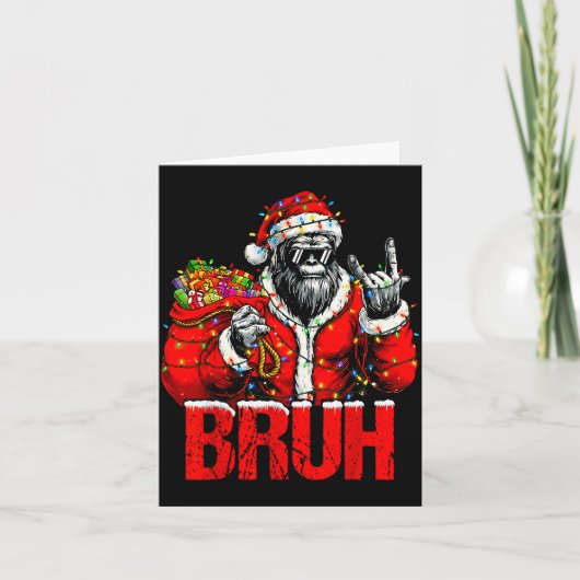 Carte Bruh Bigfoot Christmas Funny Sasquatch Xmas For Me (Devant)