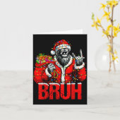 Carte Bruh Bigfoot Christmas Funny Sasquatch Xmas For Me (Fleur jaune)